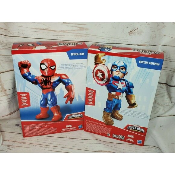 Marvel Super Hero Adventures Mega Mighties Spider Man & Captain America Bundle - Picture 2 of 12